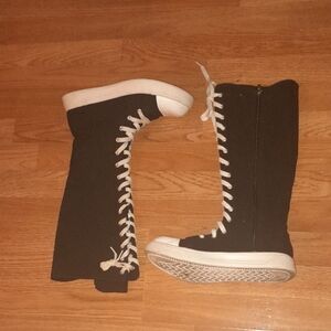 Black High-Top Sneakers